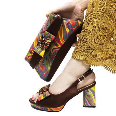 Ladies Shoes With Matching Bag Set- ED101