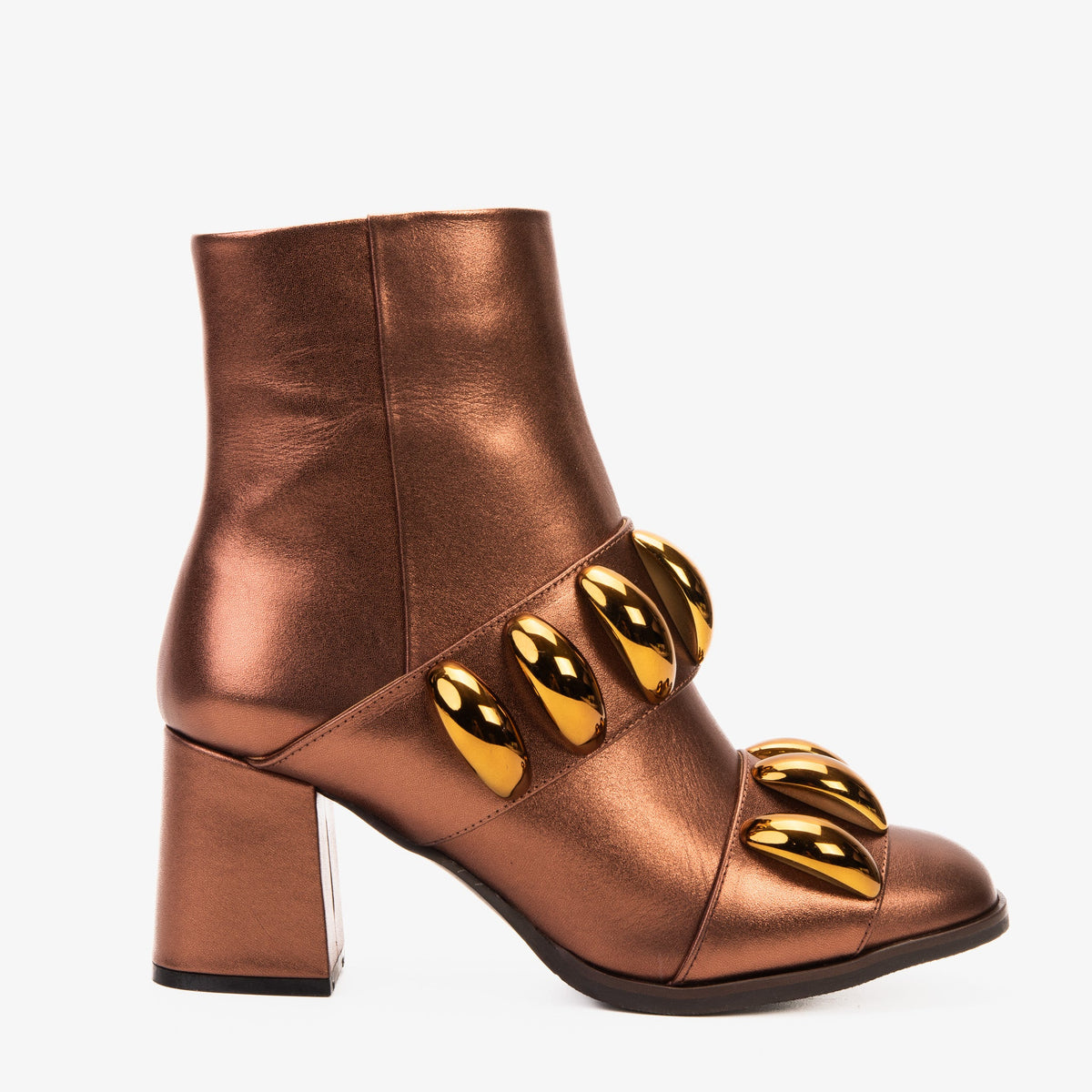 Vinci Leather The Eclipse Rose Gold Leather Women Boot – product view 1