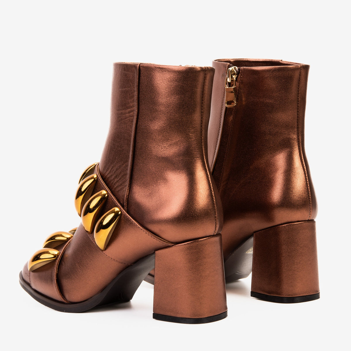 Vinci Leather The Eclipse Rose Gold Leather Women Boot – product view 4