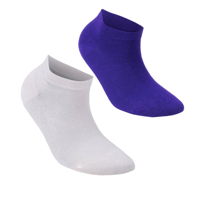 Women’s Bamboo Ankle Socks 8-Pack Gift Box, Berry & Navy