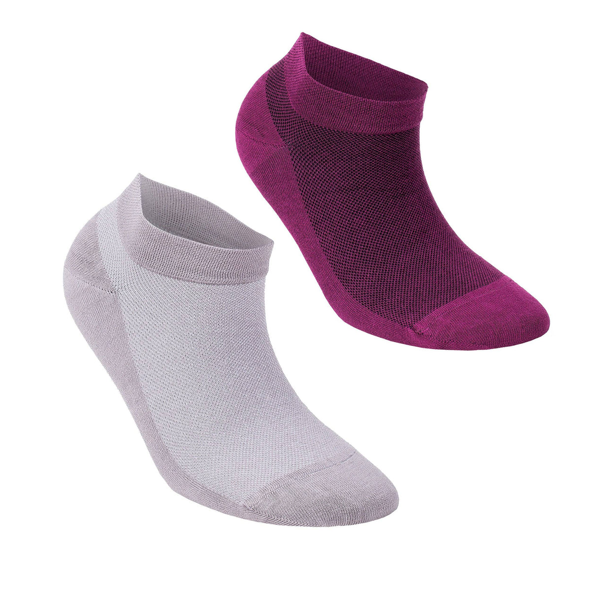 Women’s Bamboo Ankle Socks 8-Pack Gift Box, Berry & Navy