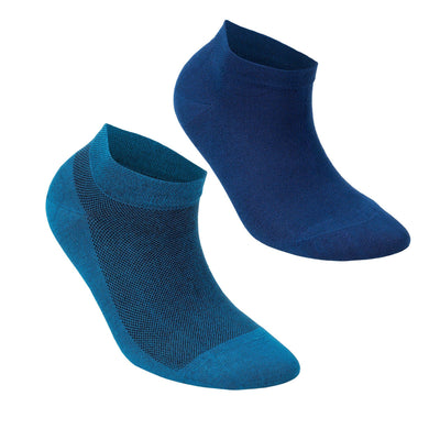 Women’s Bamboo Ankle Socks 8-Pack Gift Box, Ocean Blues