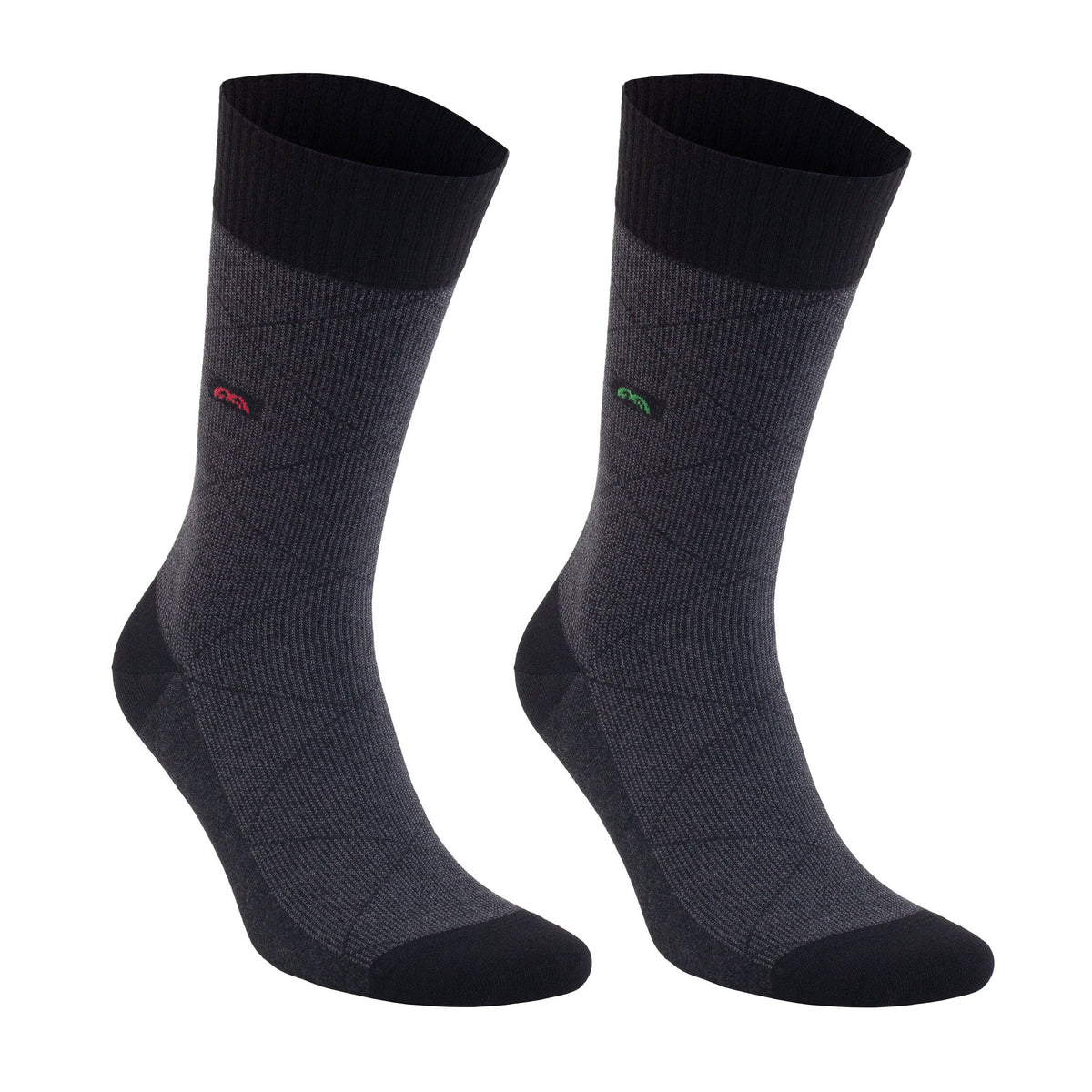 Men’s Bamboo Diabetic Dress Socks 6-Pack, Dark Tones