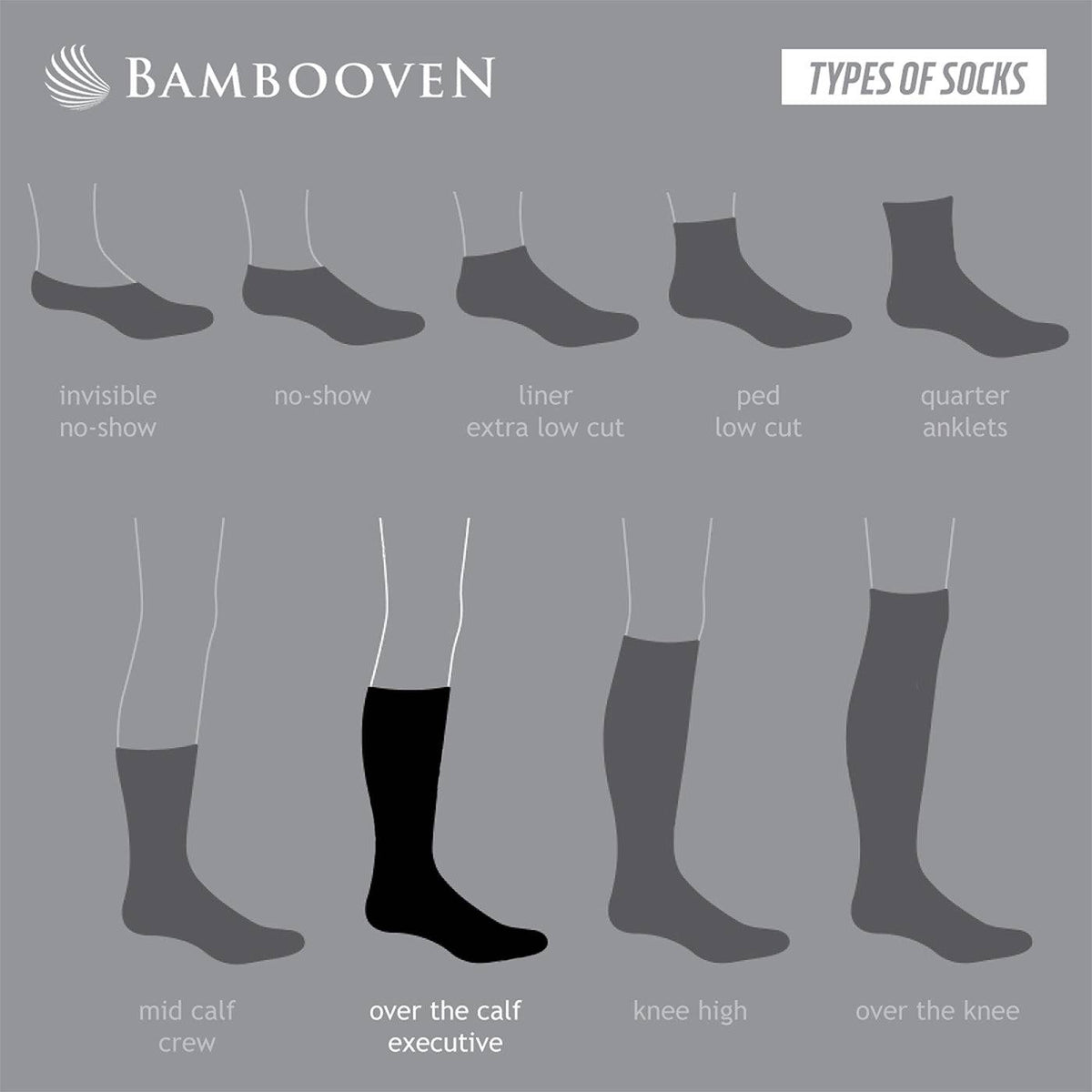 Men’s Bamboo Diabetic Dress Socks 6-Pack, Dark Tones