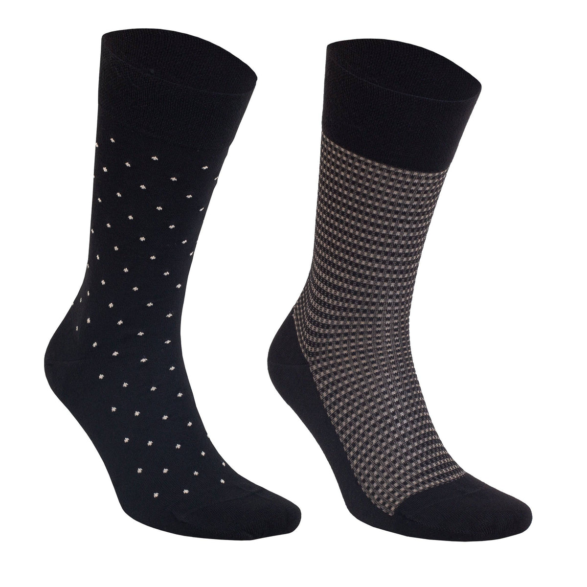 Men’s Bamboo Dress Socks 8-Pack Gift Box, Black, Charcoal & Taupe