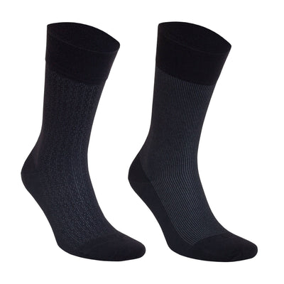 Men’s Bamboo Dress Socks 8-Pack Gift Box, Black, Charcoal & Taupe