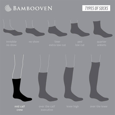 Men’s Bamboo Dress Socks 8-Pack Gift Box, Black, Charcoal & Taupe
