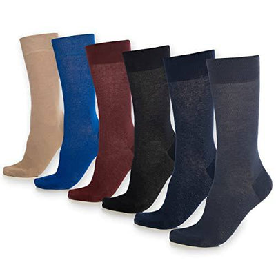Crew Socks 6-Pack, Solid Dark Tones
