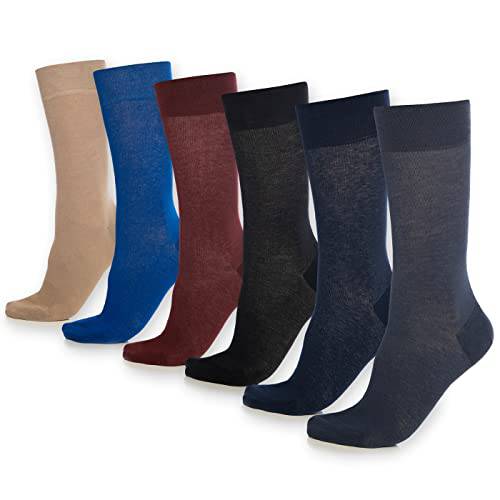 Crew Socks 6-Pack, Solid Dark Tones