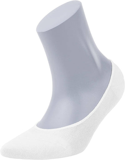 Women’s Bamboo No-Show Socks 6-Pack, White, Pink & Black