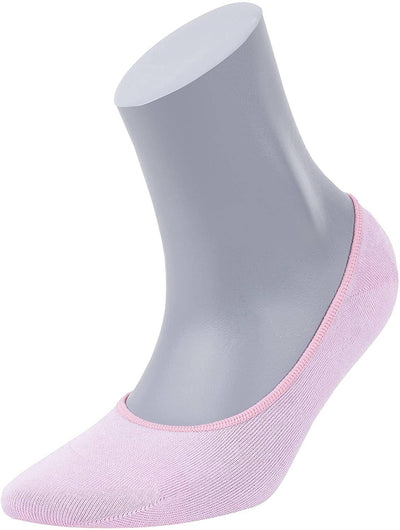 Women’s Bamboo No-Show Socks 6-Pack, White, Pink & Black
