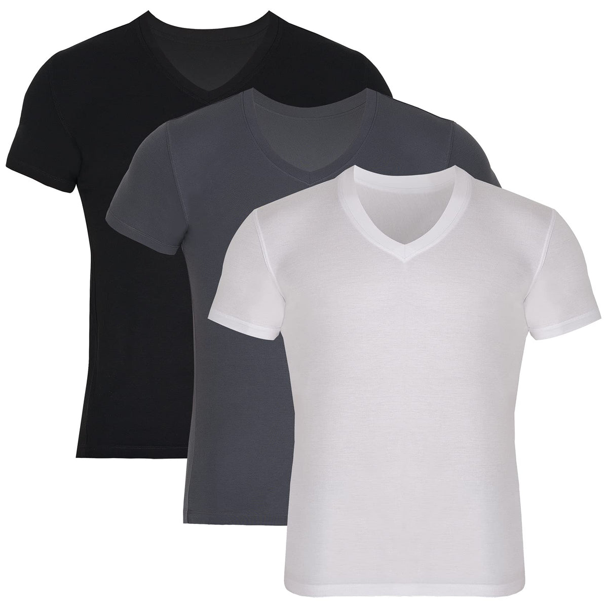 Men’s Bamboo V-Neck Undershirts 3-Pack