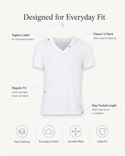 Men’s Bamboo V-Neck Undershirts 3-Pack
