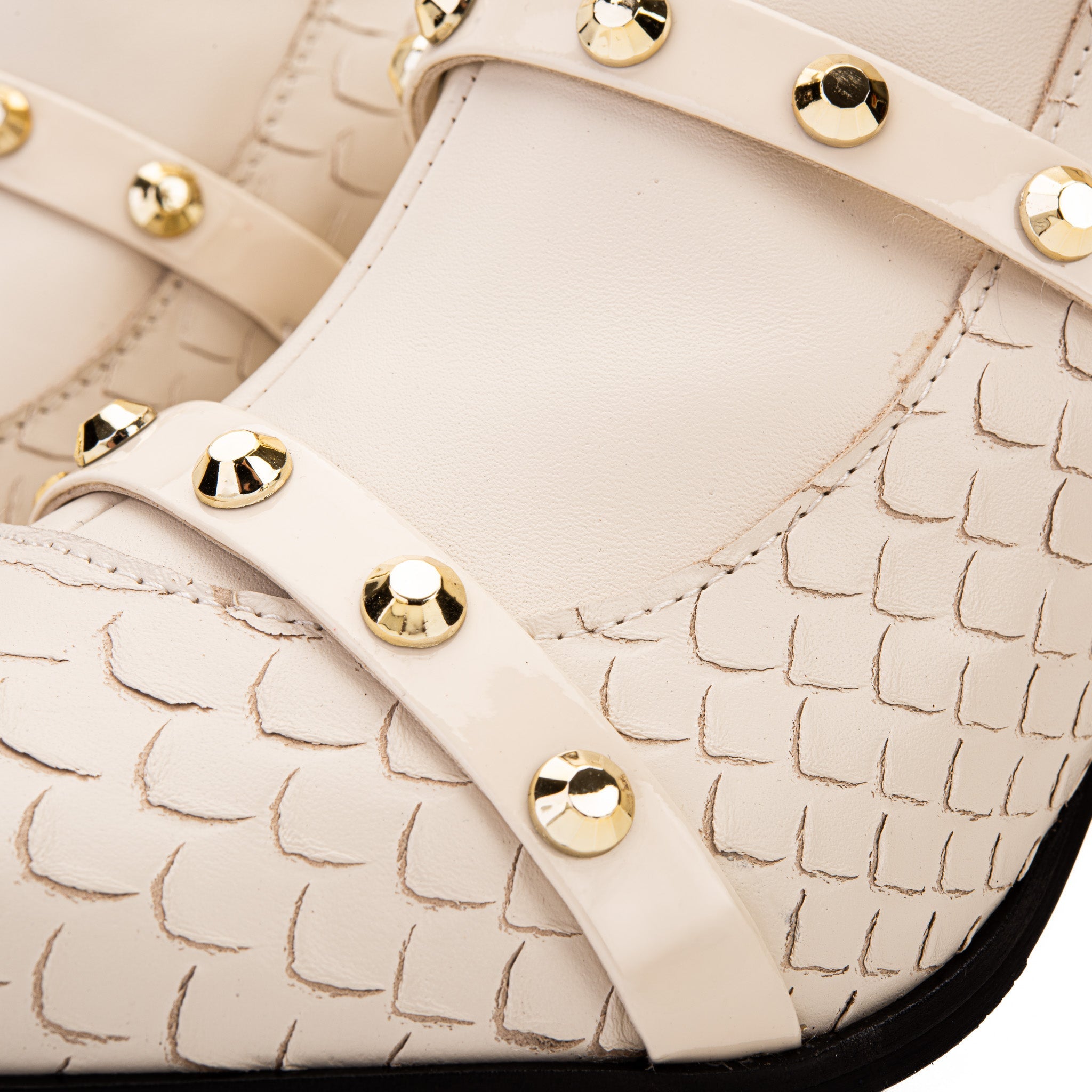 The Valentina Cream Leather Block Heel Women Boot