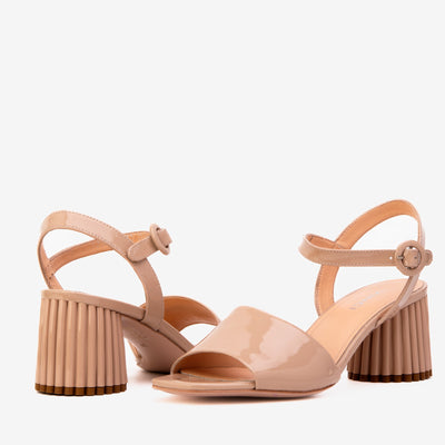 The Bamba Cream Patent Leather Women Sandal