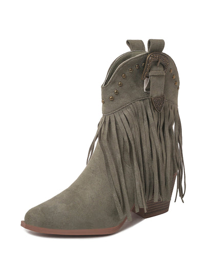Belle | Olive Suede