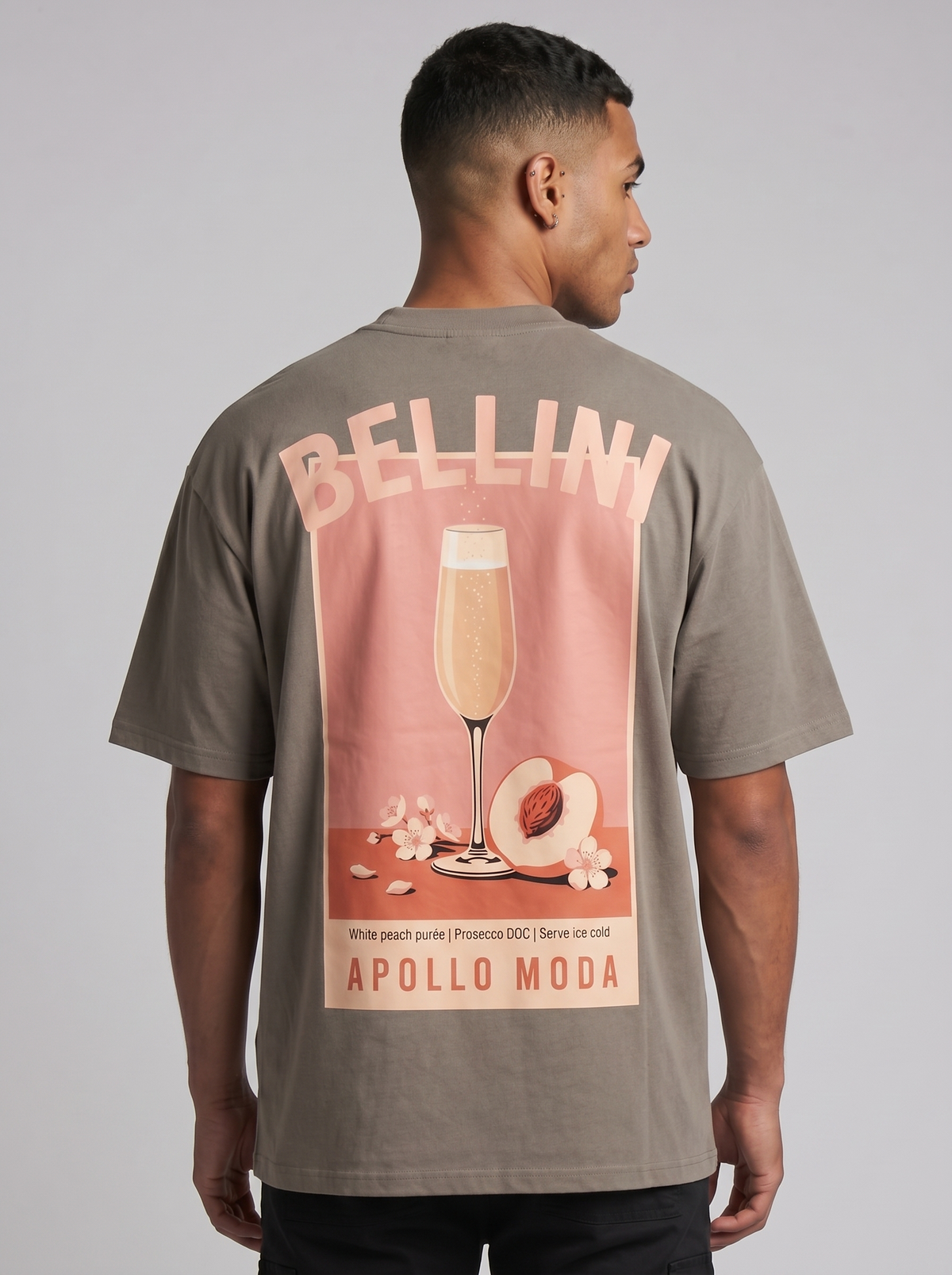 Apollo Moda  Bellini Oversized Heavyweight Graphic Tee – main view