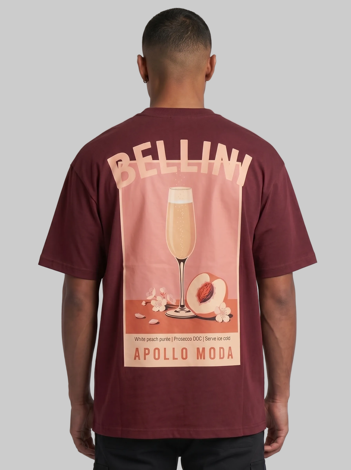 Apollo Moda  Bellini Oversized Heavyweight Graphic Tee – main view