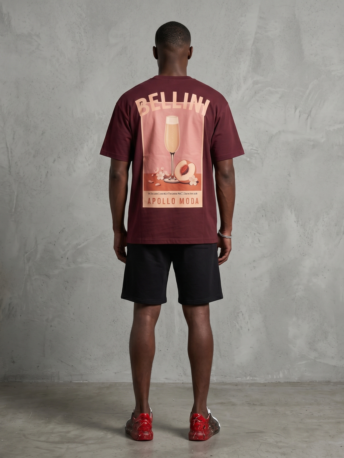 Apollo Moda  Bellini Oversized Heavyweight Graphic Tee – product view 4