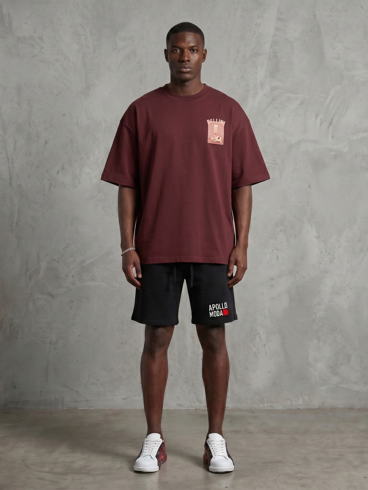 Apollo Moda  Bellini Oversized Heavyweight Graphic Tee – product view 5