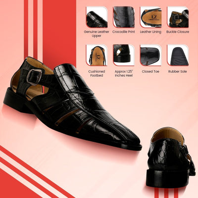 Liberty Zeno Bidwill Genuine Leather Fisherman Flat Sandals