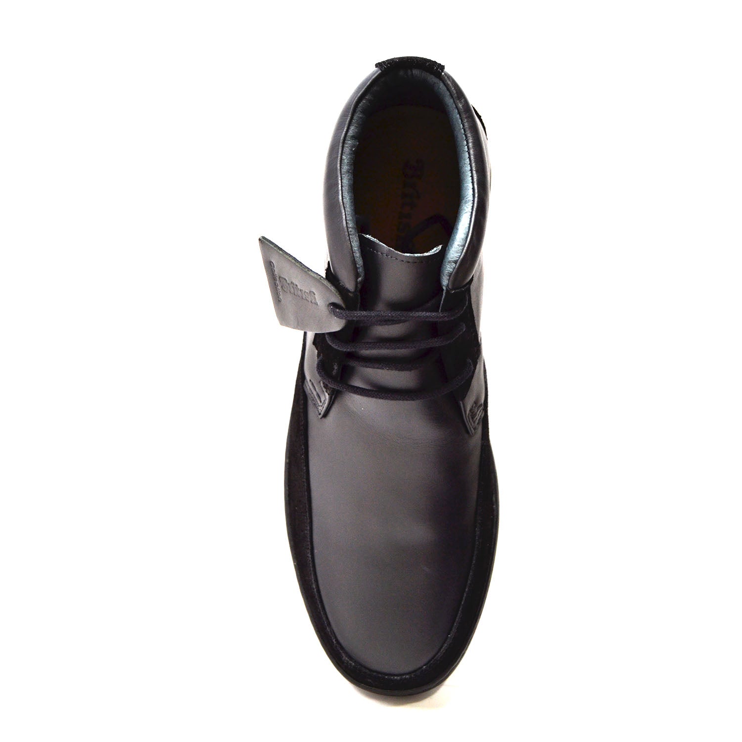 British Walkers Birmingham Men's Black Leather and Suede Lace Up Shoes view 7