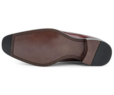 Bolano Bandit Men's Burgundy Croc Oxford Shoes