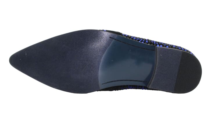 Bolano Desta Men's Rhinestone Loafer BlackRoyal Blue