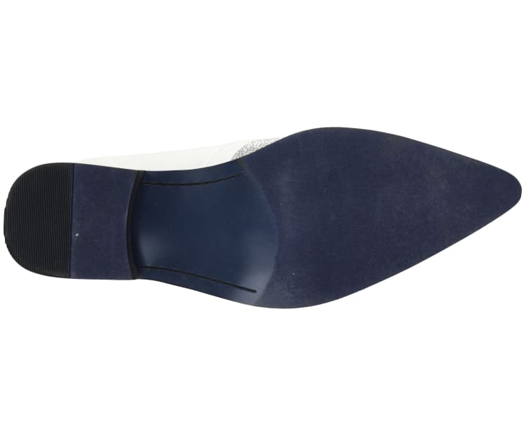 Bolano Dezzy White Rhinestone Men’s Suede Tuxedo Slippers