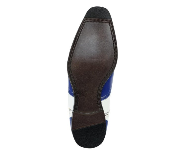 Bolano Elwyn Men’s Royal Blue Leather Derby Oxford Shoes – Bold Modern Craft with Sleek Dress Elegance