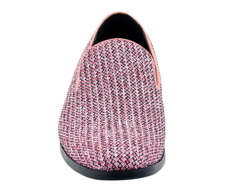 Bolano Emelio Men's Pink Tuxedo Slippers