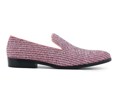 Bolano Emelio Men's Pink Tuxedo Slippers