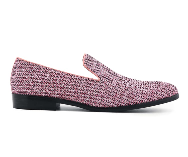 Bolano Emelio Men's Pink Tuxedo Slippers