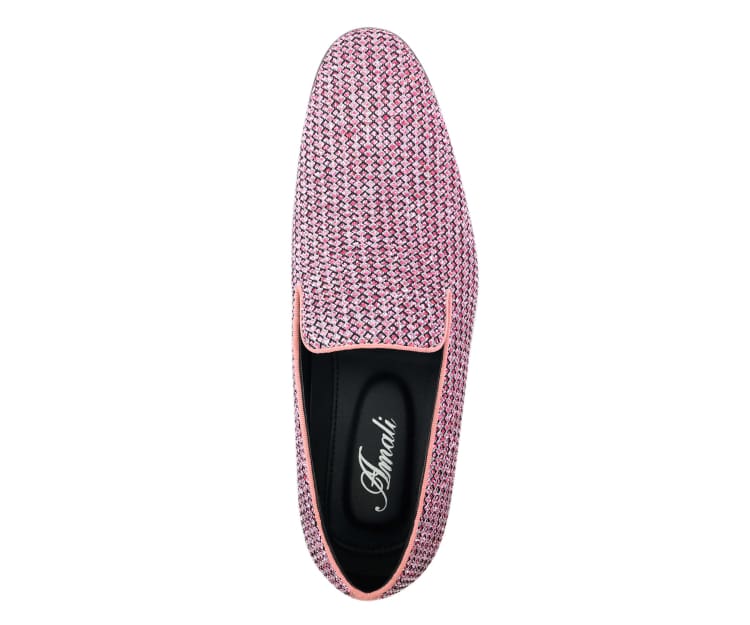 Bolano Emelio Men's Pink Tuxedo Slippers