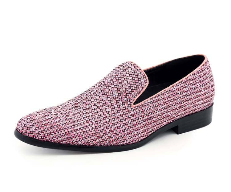 Bolano Emelio Men's Pink Tuxedo Slippers