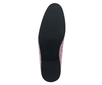 Bolano Emelio Men's Pink Tuxedo Slippers