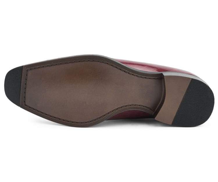 Bolano Exotic Elegance Burgundy Eel Skin Oxfords Women’s