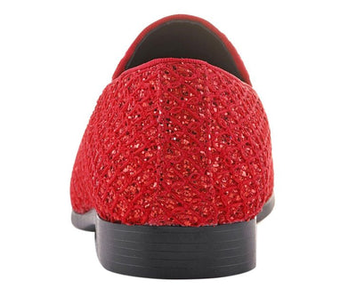 Bolano Glittering Tuxedo Slippers Women’s Lattice Glitter Upper