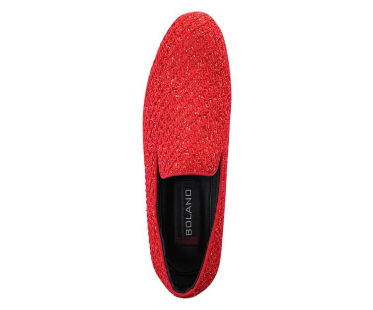 Bolano Glittering Tuxedo Slippers Women’s Lattice Glitter Upper