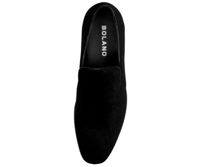 Bolano Jay Black Men's Velvet Smoking Slippers