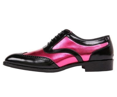 Bolano Lawson Fuchsia Men’s Two Tone Lace Up Oxford Shoe