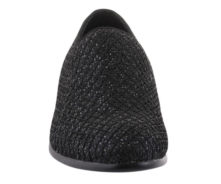 Bolano Sarlo Black Men’s Glitter Loafers