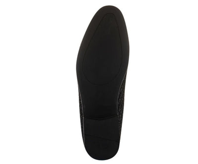Bolano Sarlo Black Men’s Glitter Loafers