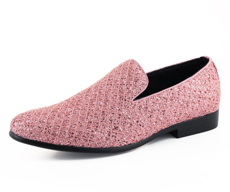 Bolano Sarlo Pink Glitter Tuxedo Slippers Women’s