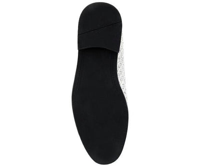 Bolano Sarlo White Men's Glitter Loafers