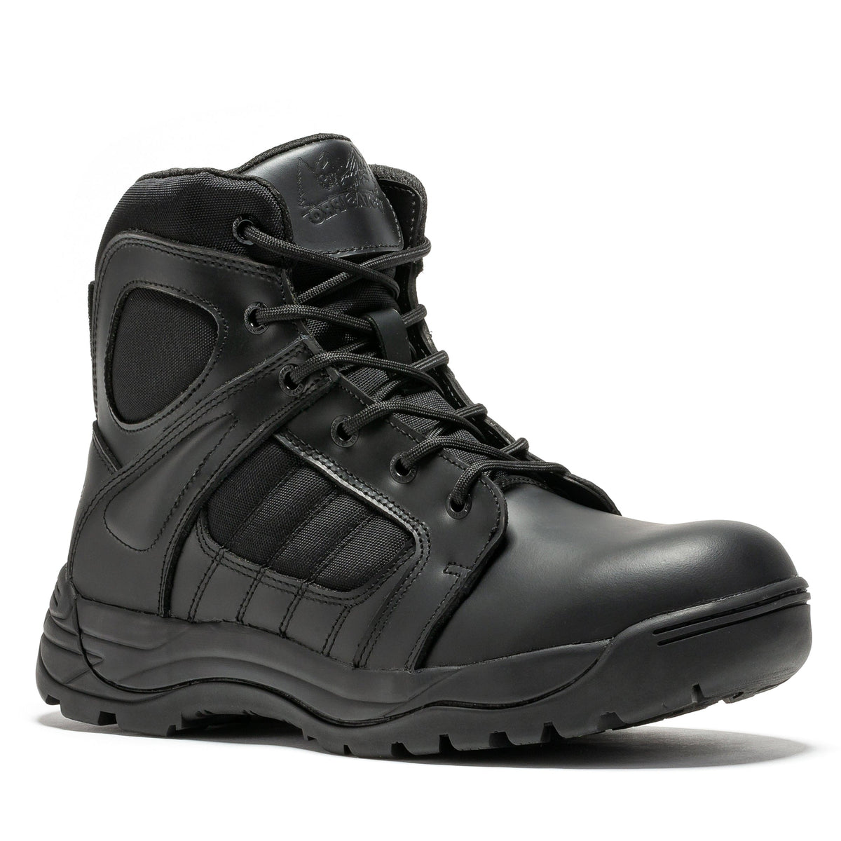 Botas Pro Black Men's 6 inch Side Zipper Rubber Sole Tactical Boots BMP111BK – side view