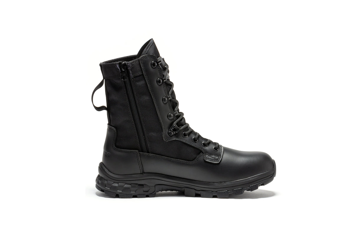 Botas Pro Black Men's 8 inch Side Zipper Military Tactical Boots BP401BK – side view