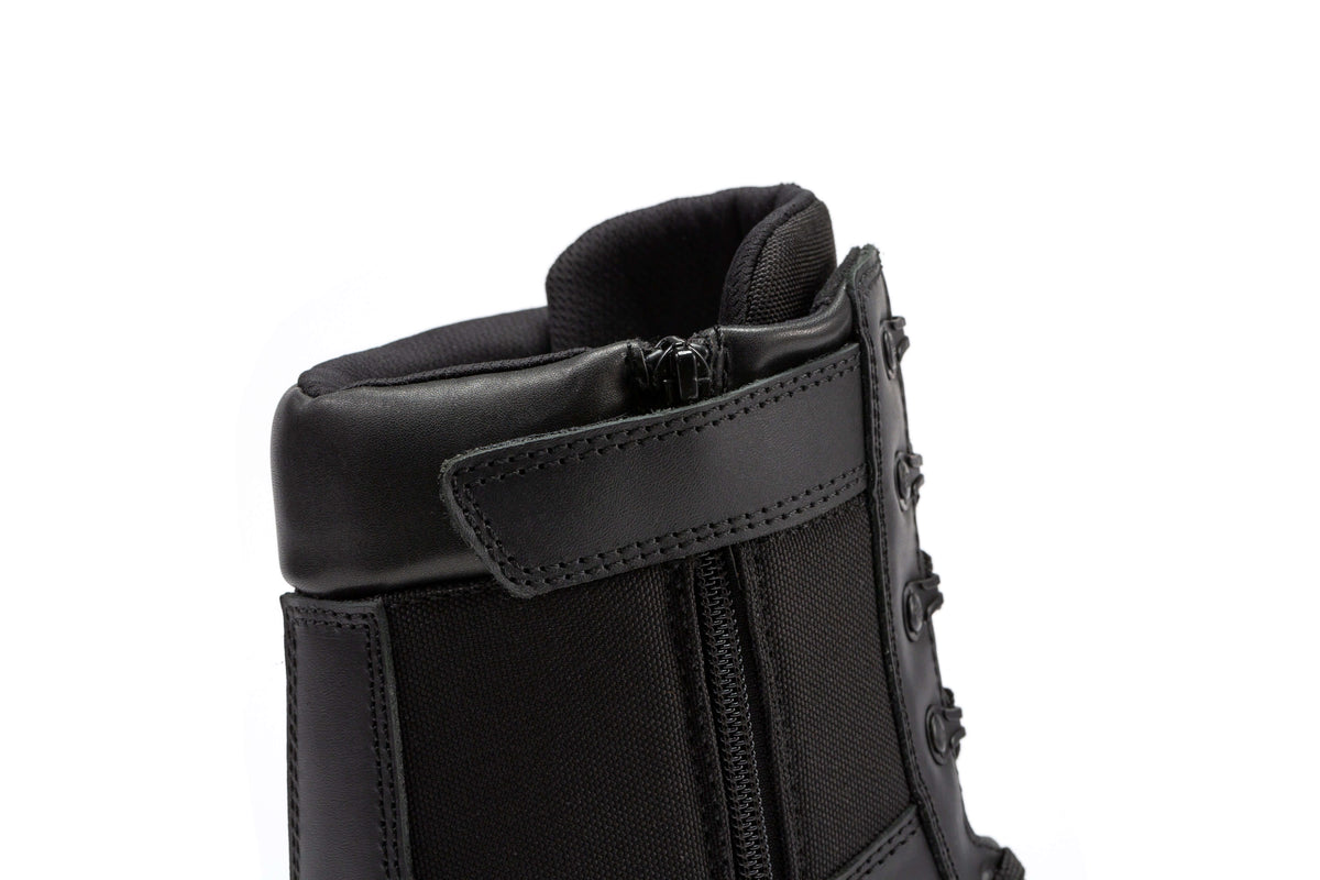 Botas Pro Black Men's 8 inch Side Zipper Military Tactical Boots BP703 – side view