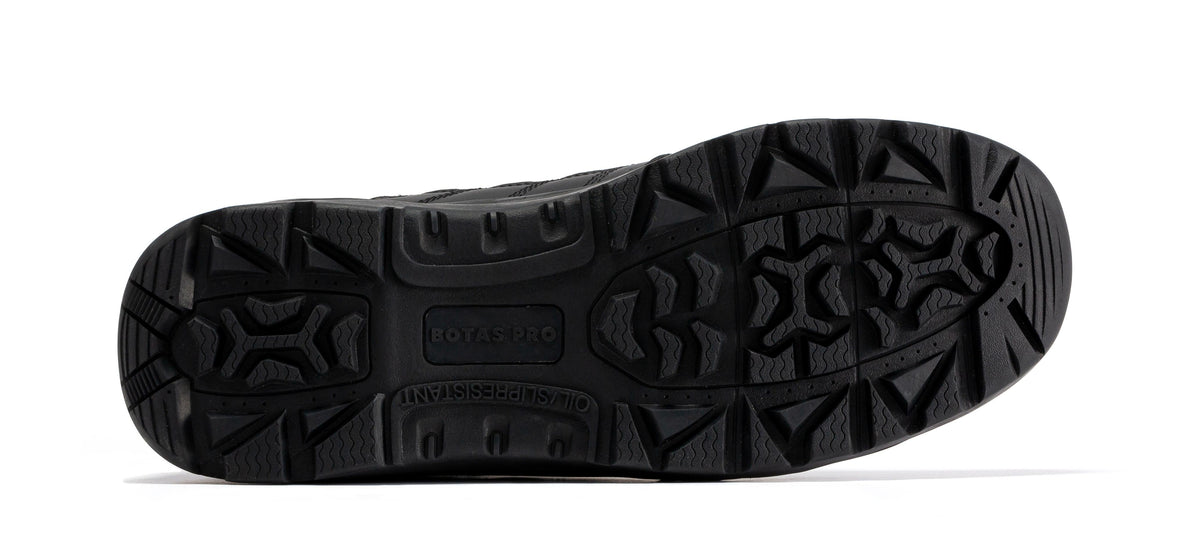 Botas Pro Black Men's 8 inch Side Zipper Rubber Sole Tactical Boots BMP110BK – side view