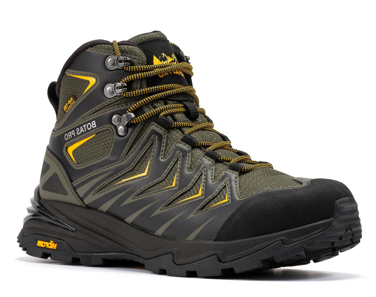 Botas Pro Metallic Green 6 Inch Waterproof Hiking Boots with VIBRAM® Traction Lug Outsole  BP22111 – sole view